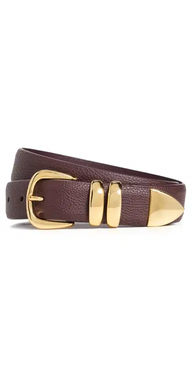 Anderson's Narrow Calf Leather Double Fastener Belt Oxblood 85 | Thumbnail 1 Anderson's Narrow Calf Leather Double Fastener Belt Oxblood 85 | Thumbnail 1