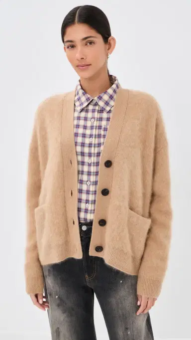 Acne Studios Cashmere Cardigan Light Brown | Thumbnail 3 Acne Studios Cashmere Cardigan Light Brown | Thumbnail 3