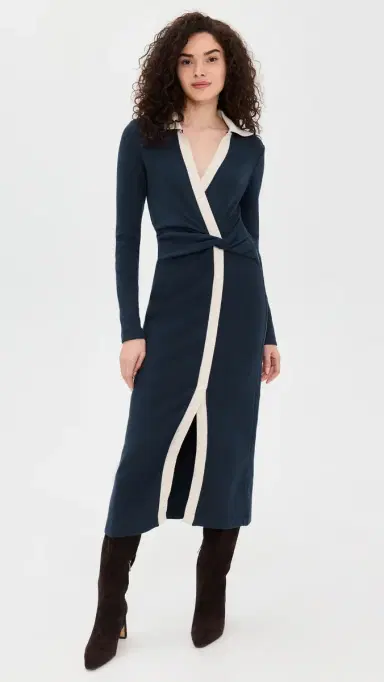 Tanya Taylor ong Sleeve Ellicot Dress Maritime Blue | Thumbnail 2 Tanya Taylor ong Sleeve Ellicot Dress Maritime Blue | Thumbnail 2
