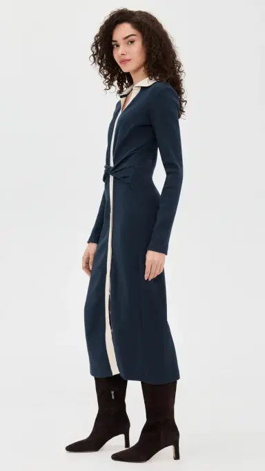 Tanya Taylor ong Sleeve Ellicot Dress Maritime Blue | Thumbnail 4 Tanya Taylor ong Sleeve Ellicot Dress Maritime Blue | Thumbnail 4