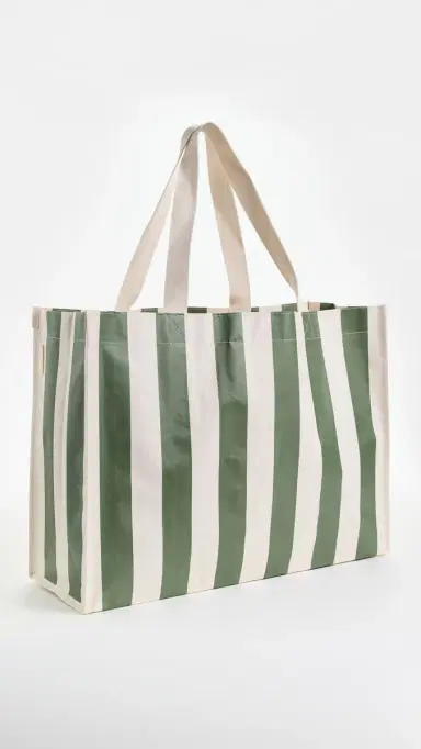 SunnyLife Carryall Beach Bag Olive Stripe One Size | Thumbnail 4 SunnyLife Carryall Beach Bag Olive Stripe One Size | Thumbnail 4