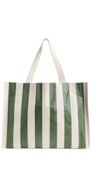 SunnyLife Carryall Beach Bag Olive Stripe One Size | Thumbnail 1 SunnyLife Carryall Beach Bag Olive Stripe One Size | Thumbnail 1