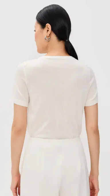 Theory Basic Tee New Ivory M | Thumbnail 3 Theory Basic Tee New Ivory M | Thumbnail 3