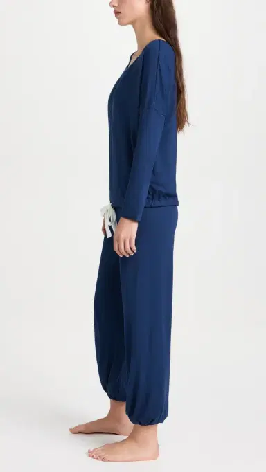 Eberjey Gisele The Slouchy Pajama Set Navy/ | Thumbnail 4 Eberjey Gisele The Slouchy Pajama Set Navy/ | Thumbnail 4