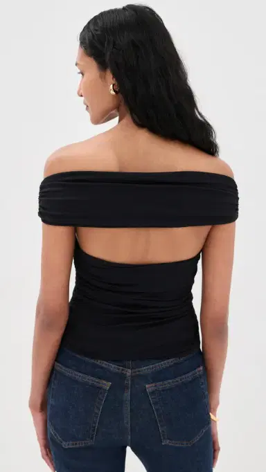 susana monaco Off Shoulder Long Sleeve V-Wire Top | Thumbnail 3 susana monaco Off Shoulder Long Sleeve V-Wire Top | Thumbnail 3
