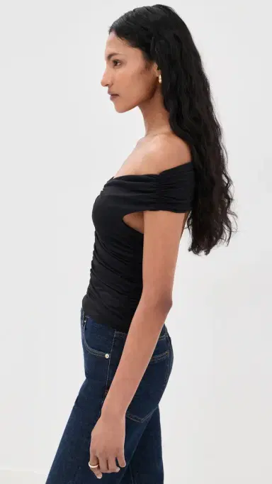 susana monaco Off Shoulder Long Sleeve V-Wire Top | Thumbnail 4 susana monaco Off Shoulder Long Sleeve V-Wire Top | Thumbnail 4