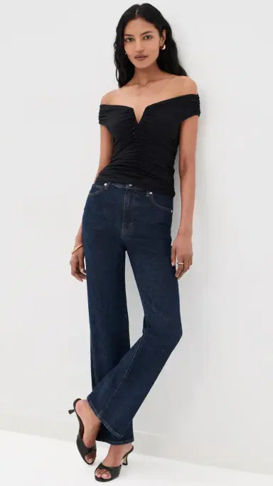 susana monaco Off Shoulder Long Sleeve V-Wire Top | Thumbnail 5 susana monaco Off Shoulder Long Sleeve V-Wire Top | Thumbnail 5