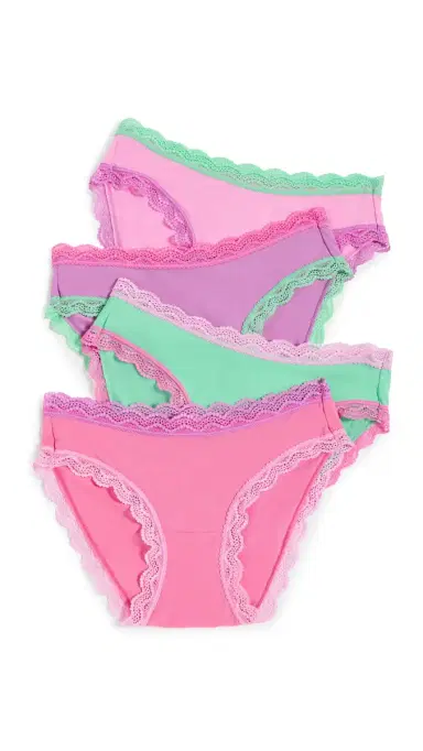 Stripe & Stare Original Knickers 4 Pack Candy Floss Contrast | Thumbnail 6 Stripe & Stare Original Knickers 4 Pack Candy Floss Contrast | Thumbnail 6