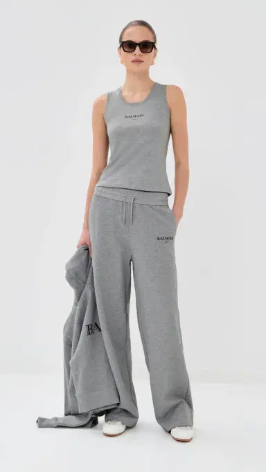 Balmain Vintage Print Tank Top Gris Chine/Noir | Thumbnail 5 Balmain Vintage Print Tank Top Gris Chine/Noir | Thumbnail 5