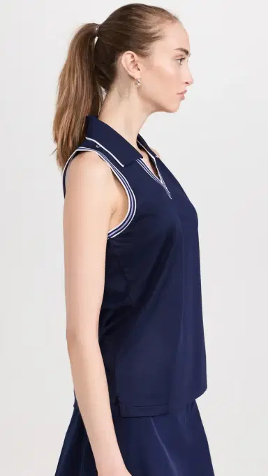 RLX Ralph Lauren Sleeveless Tour Pique Cricket Polo Refined Navy XS | Thumbnail 4 RLX Ralph Lauren Sleeveless Tour Pique Cricket Polo Refined Navy XS | Thumbnail 4