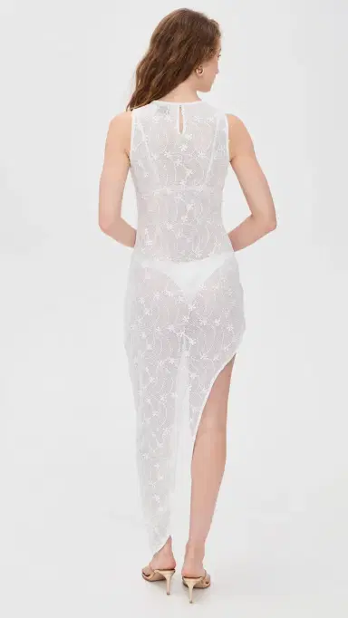 MINKPINK Sundara Asymmetrical Hem Lace Coverup Dress White | Thumbnail 3 MINKPINK Sundara Asymmetrical Hem Lace Coverup Dress White | Thumbnail 3