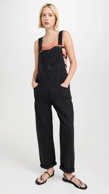 Free People Ziggy Denim Overalls ineral Black | Thumbnail 2 Free People Ziggy Denim Overalls ineral Black | Thumbnail 2