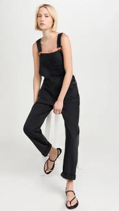 Free People Ziggy Denim Overalls ineral Black | Thumbnail 5 Free People Ziggy Denim Overalls ineral Black | Thumbnail 5