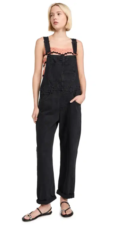 Free People Ziggy Denim Overalls ineral Black | Thumbnail 1 Free People Ziggy Denim Overalls ineral Black | Thumbnail 1