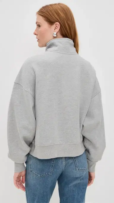 Citizens of Humanity Mirelle Funnel Neck Sweatshirt Heather Grey | Thumbnail 3 Citizens of Humanity Mirelle Funnel Neck Sweatshirt Heather Grey | Thumbnail 3