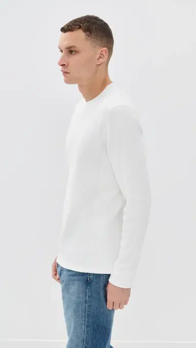 Vince Thermal Crew Shirt Off White M | Thumbnail 4 Vince Thermal Crew Shirt Off White M | Thumbnail 4