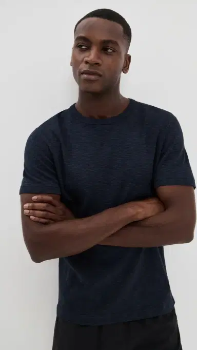 REIGNING CHAMP 1x1 lub lim T-Shirt Navy | Thumbnail 2 REIGNING CHAMP 1x1 lub lim T-Shirt Navy | Thumbnail 2