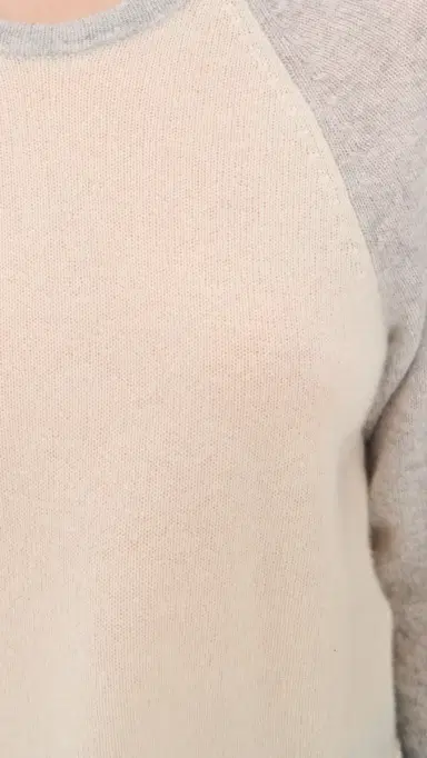 RE/DONE hrunken Baseball Cashmere Raglan Tee /Lh Grey | Thumbnail 6 RE/DONE hrunken Baseball Cashmere Raglan Tee /Lh Grey | Thumbnail 6
