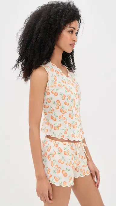 Montce herbet Cherry Scalloped Top Cherry herbet | Thumbnail 4 Montce herbet Cherry Scalloped Top Cherry herbet | Thumbnail 4