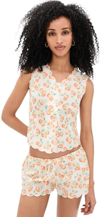 Montce herbet Cherry Scalloped Top Cherry herbet | Thumbnail 1 Montce herbet Cherry Scalloped Top Cherry herbet | Thumbnail 1