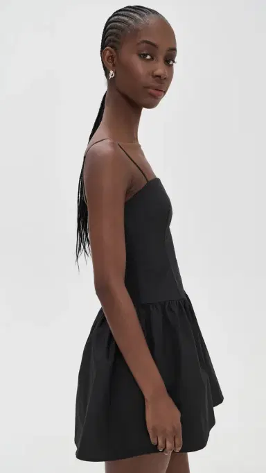 Susana Monaco Poplin Smocking Dress Black | Thumbnail 4 Susana Monaco Poplin Smocking Dress Black | Thumbnail 4