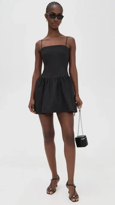 Susana Monaco Poplin Smocking Dress Black | Thumbnail 5 Susana Monaco Poplin Smocking Dress Black | Thumbnail 5