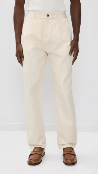 Les Deux Romeo Pleated Chino Pants Eggnog White | Thumbnail 2 Les Deux Romeo Pleated Chino Pants Eggnog White | Thumbnail 2