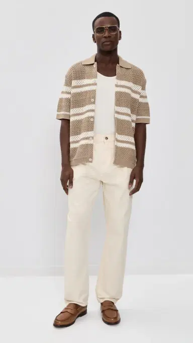 Les Deux Romeo Pleated Chino Pants Eggnog White | Thumbnail 5 Les Deux Romeo Pleated Chino Pants Eggnog White | Thumbnail 5