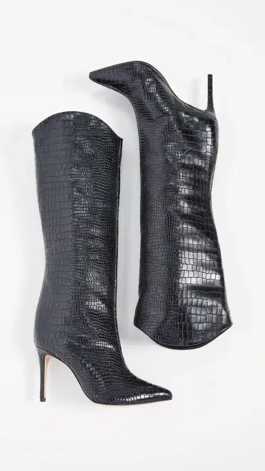 Schutz Maryana Croc Tall Boots Black | Thumbnail 5 Schutz Maryana Croc Tall Boots Black | Thumbnail 5