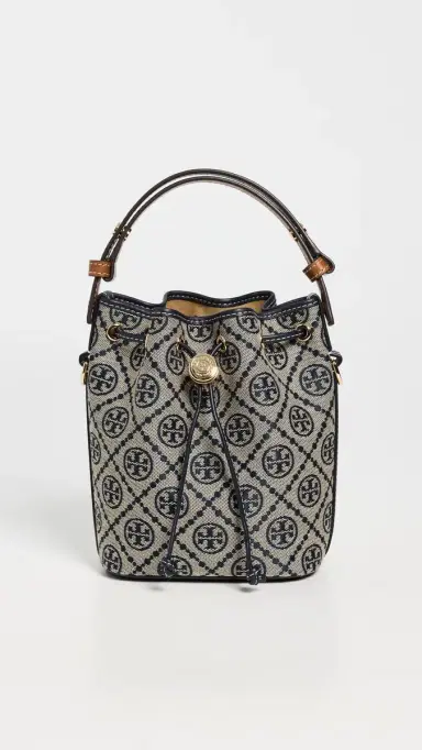 Tory Burch T Monogram Mini Bucket Bag Tory Navy One Size | Thumbnail 2 Tory Burch T Monogram Mini Bucket Bag Tory Navy One Size | Thumbnail 2