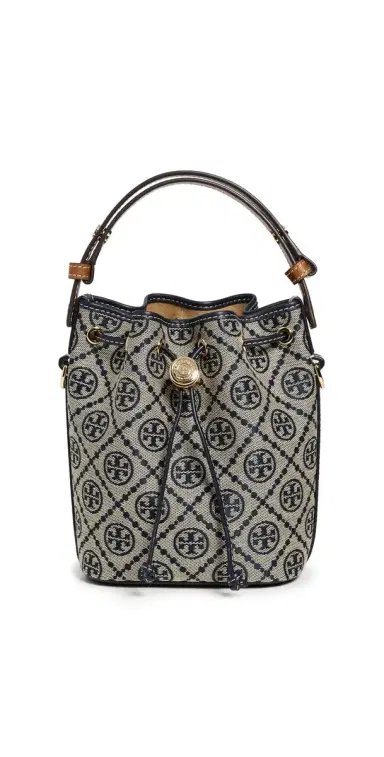 Tory Burch T Monogram Mini Bucket Bag Tory Navy One Size | Thumbnail 1 Tory Burch T Monogram Mini Bucket Bag Tory Navy One Size | Thumbnail 1