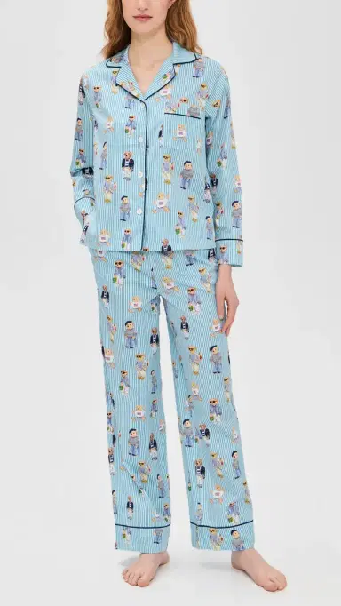 Polo Ralph Lauren Allover Bear Madison Pajama et Aqua Mist Bear | Thumbnail 2 Polo Ralph Lauren Allover Bear Madison Pajama et Aqua Mist Bear | Thumbnail 2