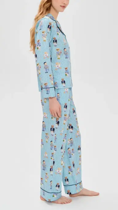 Polo Ralph Lauren Allover Bear Madison Pajama et Aqua Mist Bear | Thumbnail 4 Polo Ralph Lauren Allover Bear Madison Pajama et Aqua Mist Bear | Thumbnail 4