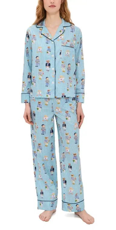 Polo Ralph Lauren Allover Bear Madison Pajama et Aqua Mist Bear | Thumbnail 1 Polo Ralph Lauren Allover Bear Madison Pajama et Aqua Mist Bear | Thumbnail 1
