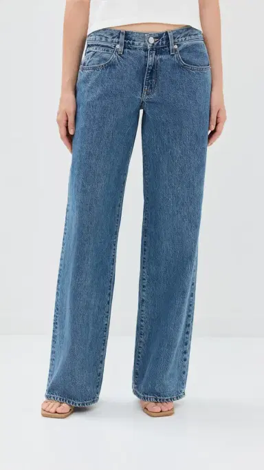 SLVRLAKE Lexi Low Rise Wide Leg Jeans Satisfaction | Thumbnail 2 SLVRLAKE Lexi Low Rise Wide Leg Jeans Satisfaction | Thumbnail 2