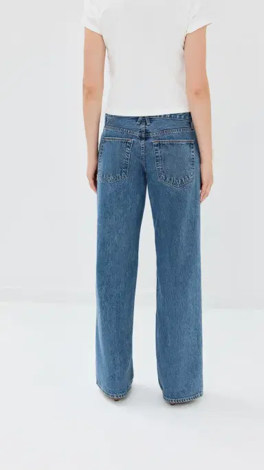 SLVRLAKE Lexi Low Rise Wide Leg Jeans Satisfaction | Thumbnail 3 SLVRLAKE Lexi Low Rise Wide Leg Jeans Satisfaction | Thumbnail 3