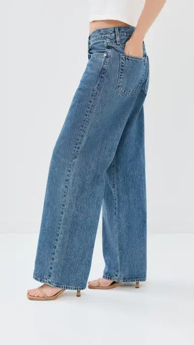 SLVRLAKE Lexi Low Rise Wide Leg Jeans Satisfaction | Thumbnail 4 SLVRLAKE Lexi Low Rise Wide Leg Jeans Satisfaction | Thumbnail 4