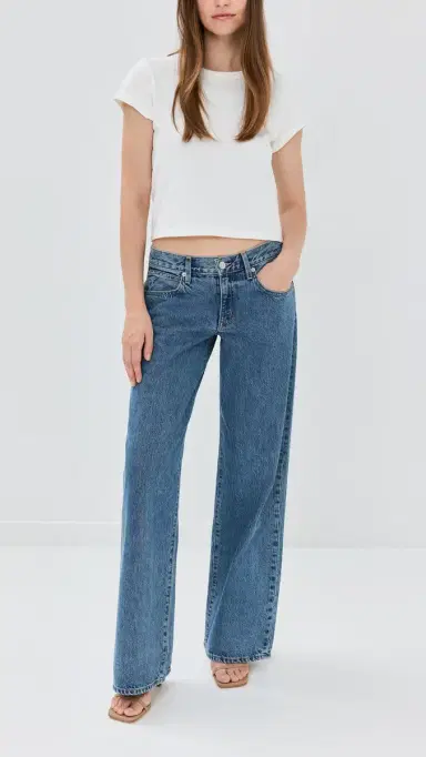 SLVRLAKE Lexi Low Rise Wide Leg Jeans Satisfaction | Thumbnail 5 SLVRLAKE Lexi Low Rise Wide Leg Jeans Satisfaction | Thumbnail 5