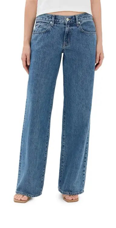 SLVRLAKE Lexi Low Rise Wide Leg Jeans Satisfaction | Thumbnail 1 SLVRLAKE Lexi Low Rise Wide Leg Jeans Satisfaction | Thumbnail 1