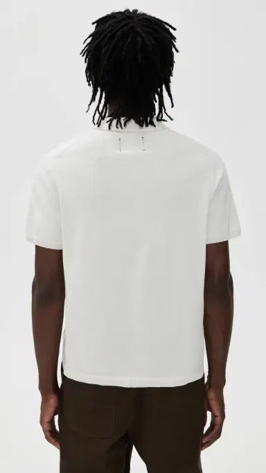REIGNING CHAMP Supima Knit Riviera Polo Oyster | Thumbnail 3 REIGNING CHAMP Supima Knit Riviera Polo Oyster | Thumbnail 3