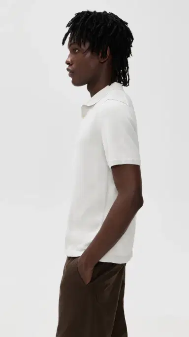 REIGNING CHAMP Supima Knit Riviera Polo Oyster | Thumbnail 4 REIGNING CHAMP Supima Knit Riviera Polo Oyster | Thumbnail 4