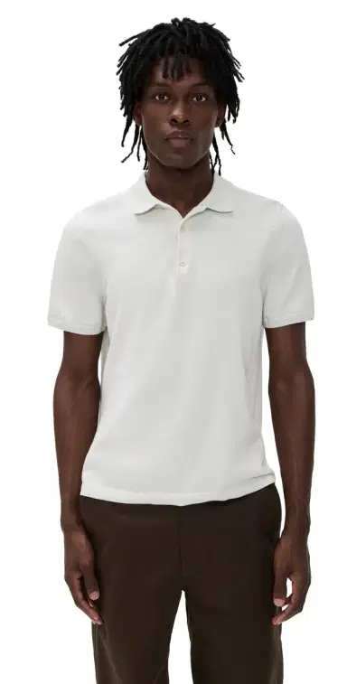 REIGNING CHAMP Supima Knit Riviera Polo Oyster | Thumbnail 1 REIGNING CHAMP Supima Knit Riviera Polo Oyster | Thumbnail 1