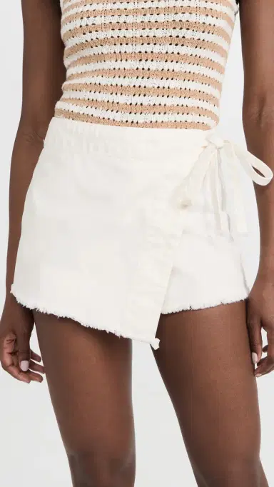 Free People Emmy Denim Skort White | Thumbnail 2 Free People Emmy Denim Skort White | Thumbnail 2