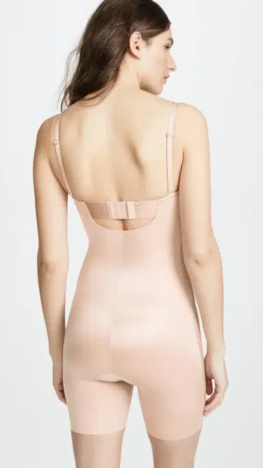 Spanx shape Suit Your Fancy Strapless Cupped Mid-Thigh Bodysuit Champagne Beige | Thumbnail 3 Spanx shape Suit Your Fancy Strapless Cupped Mid-Thigh Bodysuit Champagne Beige | Thumbnail 3