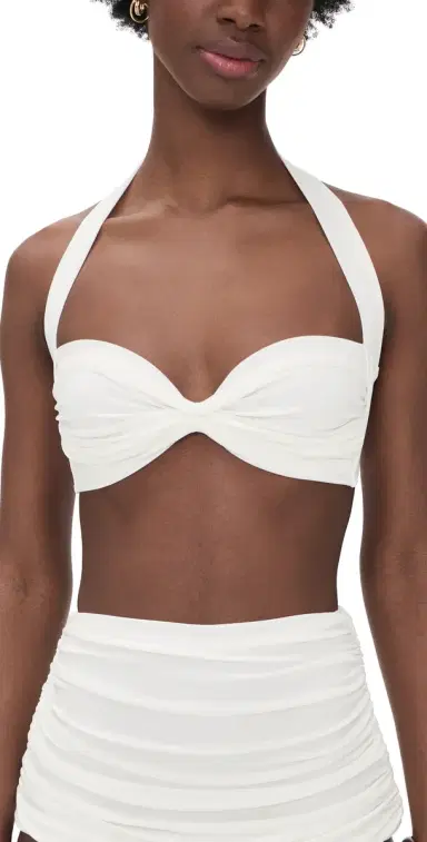 Norma Kamali Bill Bikini Top now White | Thumbnail 1 Norma Kamali Bill Bikini Top now White | Thumbnail 1