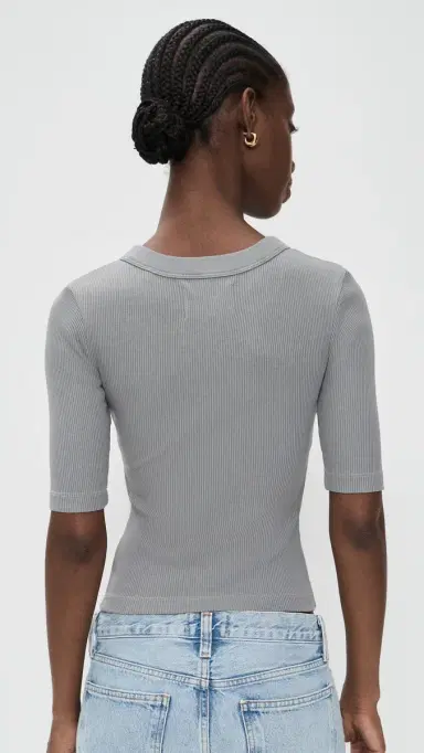 Citizens of Humanity Nali Short Sleeve Henley Tee Balboa | Thumbnail 3 Citizens of Humanity Nali Short Sleeve Henley Tee Balboa | Thumbnail 3