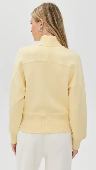LE BOP Thea Quarter-Zip Pullover Butter Yellow | Thumbnail 3 LE BOP Thea Quarter-Zip Pullover Butter Yellow | Thumbnail 3