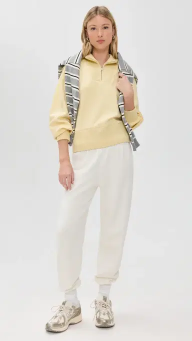 LE BOP Thea Quarter-Zip Pullover Butter Yellow | Thumbnail 5 LE BOP Thea Quarter-Zip Pullover Butter Yellow | Thumbnail 5