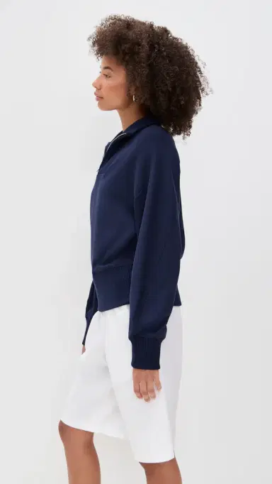 LE BOP Thea Quarter-Zip Pullover Navy | Thumbnail 4 LE BOP Thea Quarter-Zip Pullover Navy | Thumbnail 4