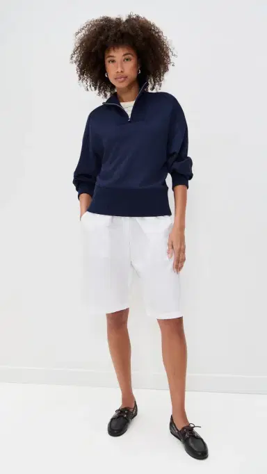 LE BOP Thea Quarter-Zip Pullover Navy | Thumbnail 5 LE BOP Thea Quarter-Zip Pullover Navy | Thumbnail 5